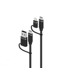 ALOGIC - ALOGIC 4-IN-1 USB 2.0-kabel 15 cm Elements Silikon - Svart