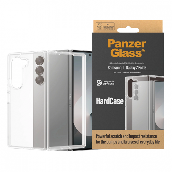 Panzer - PanzerGlass Galaxy Z Fold 6 Mobilskal Hrd Antibakteriell - Transparent