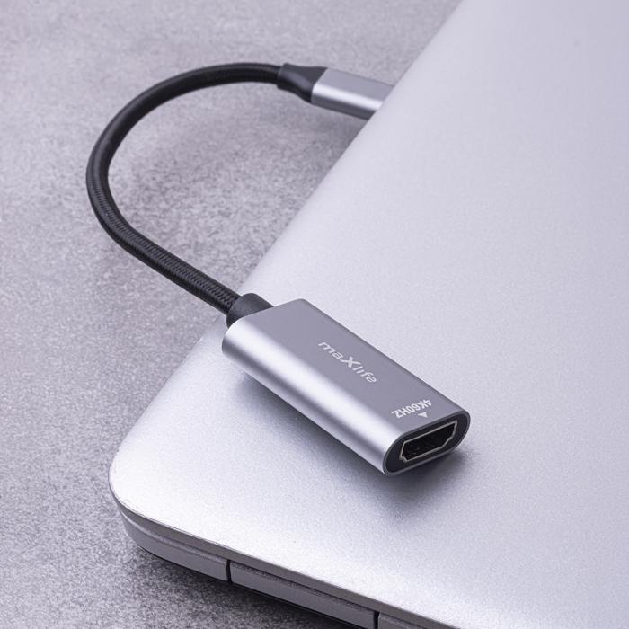 Maxlife - Maxlife HDMI till USB-C Adapter 4K 60HZ - Svart