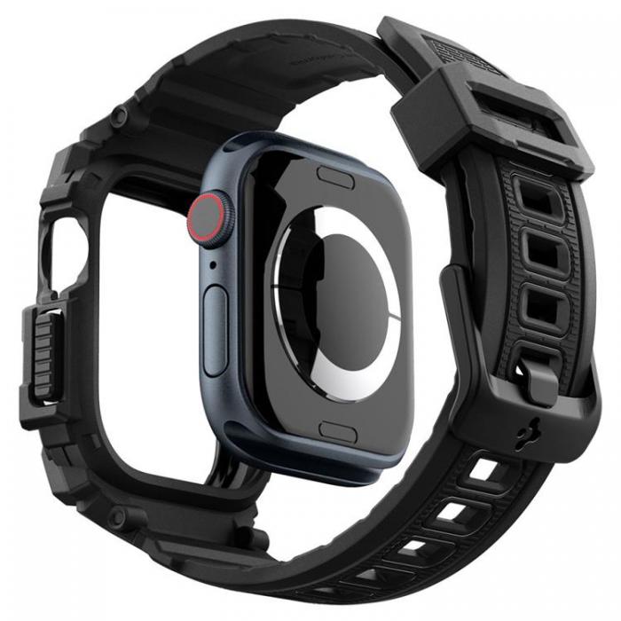 Spigen - Spigen Apple Watch 10 (46mm) Armband Rugged Armor Pro - Matte Svart