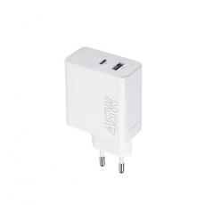 WIWU - Maxlife Snabbladdare 45W USB-C Till USB PD QC MXTC-07-45AC Vit