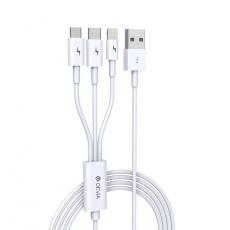 Devia - Devia 3in1 USB/MicroUSB/Lightning/Typ-C 1.2m 2A Smart EC141