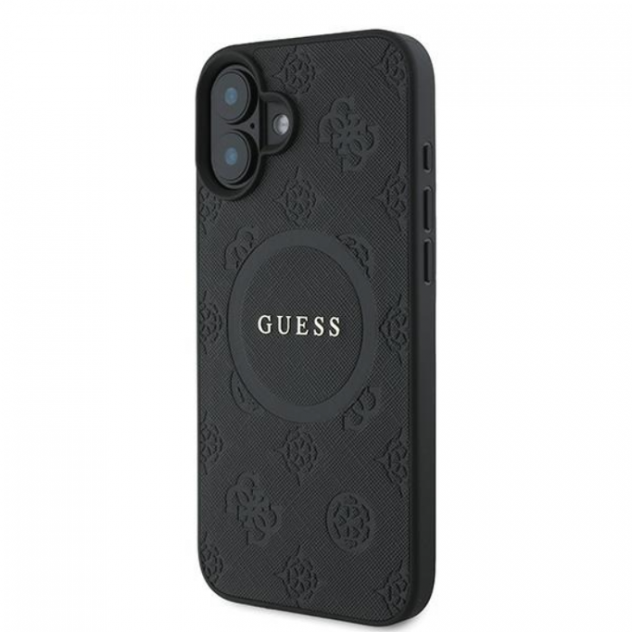 Guess - Guess iPhone 16 Plus Mobilskal Magsafe Saffiano Peony Classic Logo