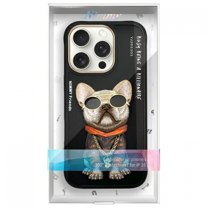 NIMMY - Nimmy iPhone 16 Pro Max Mobilskal Glasses Cool Dog - Svart