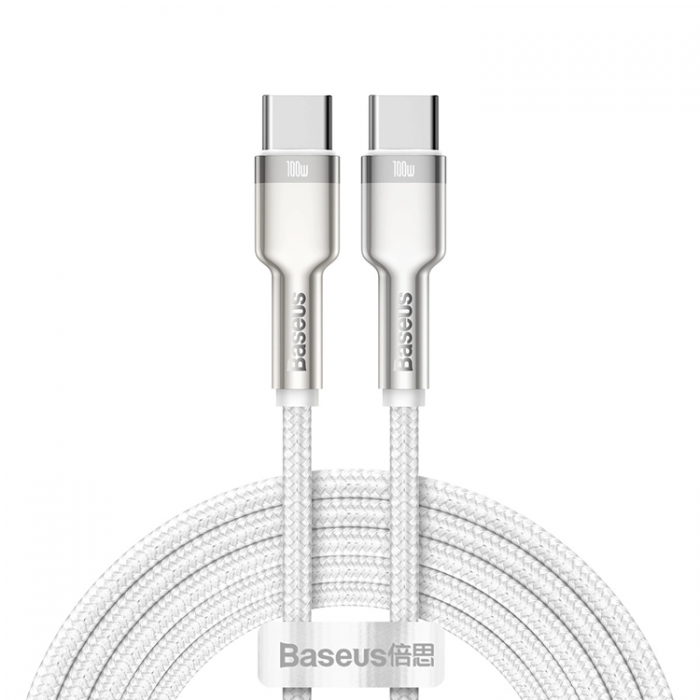 BASEUS - Baseus USB-C till USB-C kabel Cafule Series Metal 100W 5A 1m