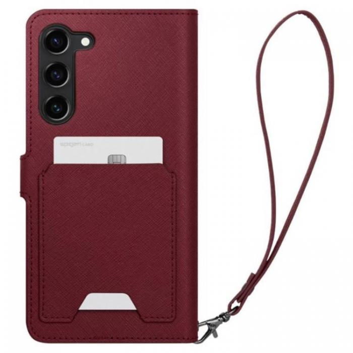 Spigen - Spigen Galaxy S23 Plus Plnboksfodral S Plus - Burgundy