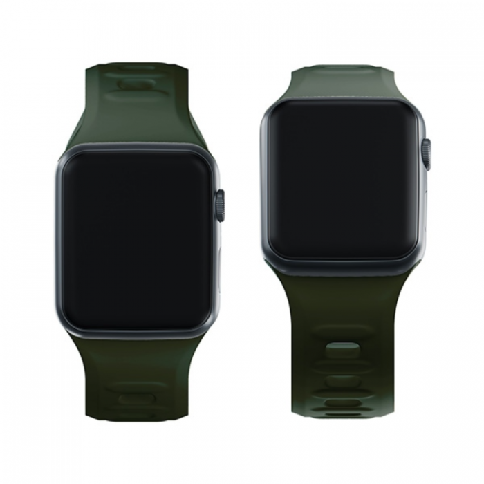 3MK - 3mk Apple Watch (42/44/45/49mm) Armband Silikon - Mrkgrn