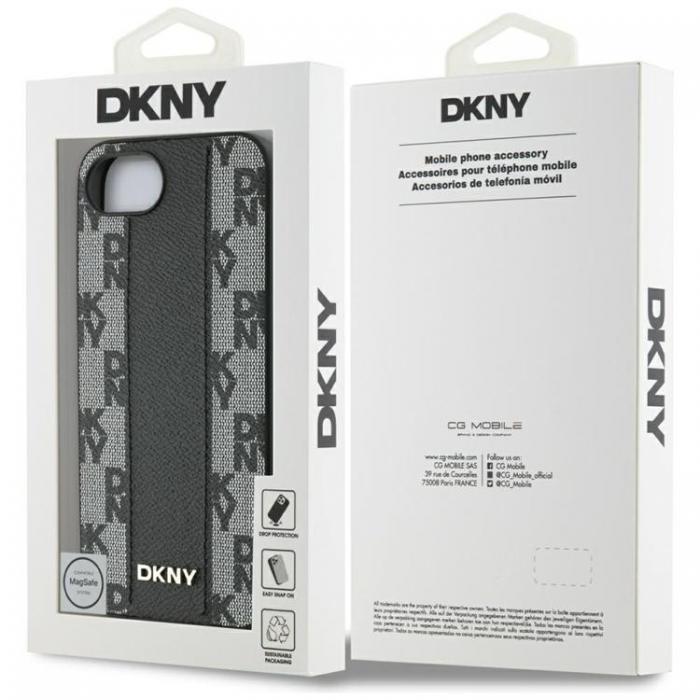 DKNY - DKNY iPhone 16e Mobilskal MagSafe Lder Checkered Mono