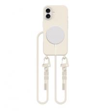 Tech-Protect - Tech-Protect iPhone 16 Mobilhalsband Skal Magsafe Magnecklace - Latte