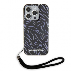 KARL LAGERFELD - Karl Lagerfeld iPhone 15 Pro Max Mobilskal Zebra Med Sladd - Lila