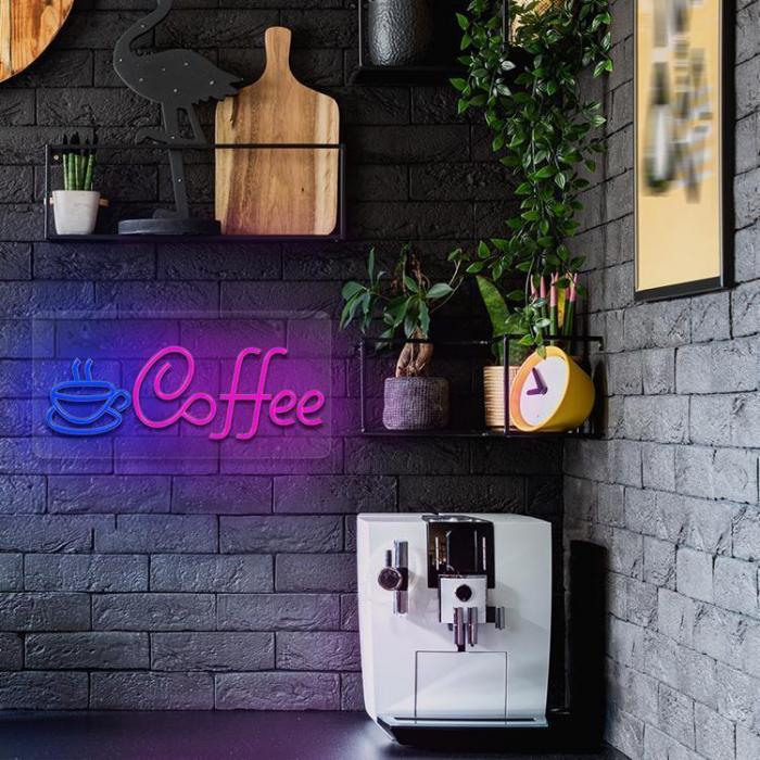 Neolia - Neolia LED Neon PLEXI COFFEE NNE11 - Rosa/Bl