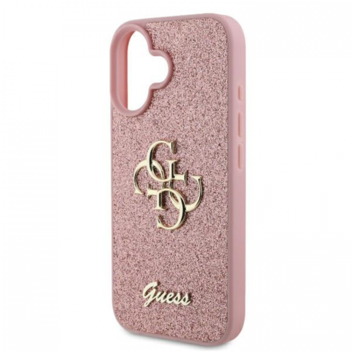 Guess - Guess iPhone 16 Plus Mobilskal Fixed Glitter Big 4G - Rosa