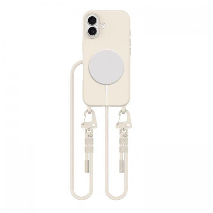 Tech-Protect - Tech-Protect iPhone 16 Mobilhalsband Skal Magsafe Magnecklace - Latte