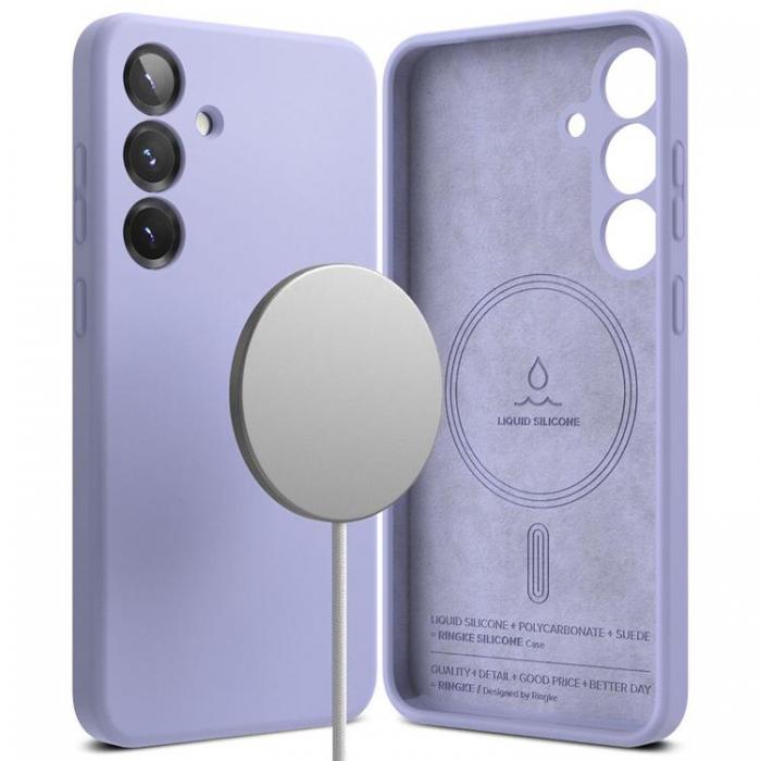 Ringke - Ringke Galaxy S25 Plus Mobilskal Magsafe Silikon Magnet - Lavender