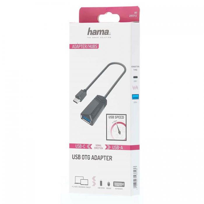 Hama - Hama USB-C OTG Adapter USB 3.2 - Svart