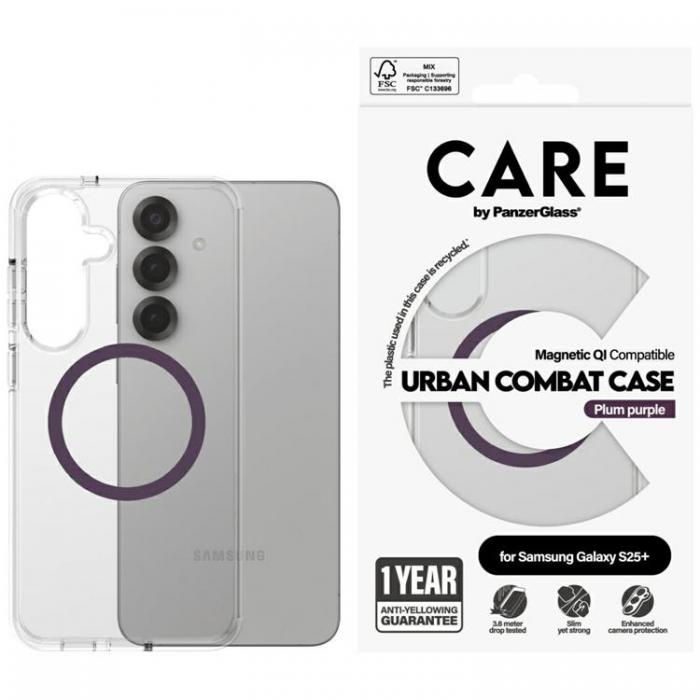 PanzerGlass - CARE By PanzerGlass Galaxy S25 Plus Mobilskal MagSafe QI Urban Combat - Lila