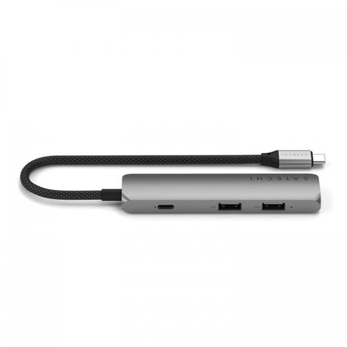 Satechi - Satechi 4-i-1 HUBB USB-C Slim Multiport Adapter 4K - Rymdgr