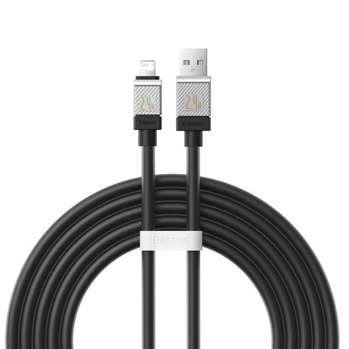 BASEUS - Baseus USB Till Lightning Kabel 2m 2.4A CoolPlay - Svart