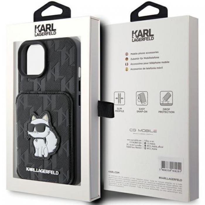 KARL LAGERFELD - Karl Lagerfeld iPhone 15 Mobilskal Korthllare Choupette