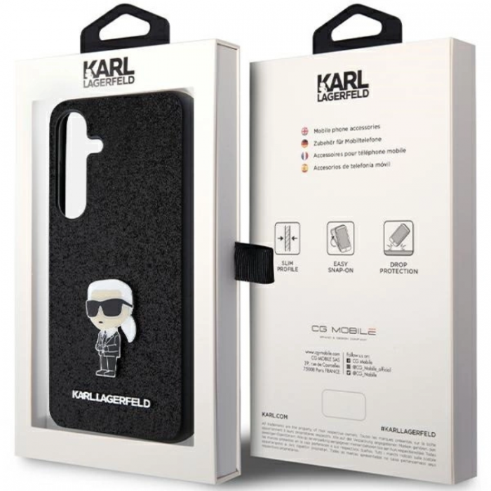 KARL LAGERFELD - KARL LAGERFELD Galaxy S24 Plus Mobilskal Fixed Glitter Ikonik