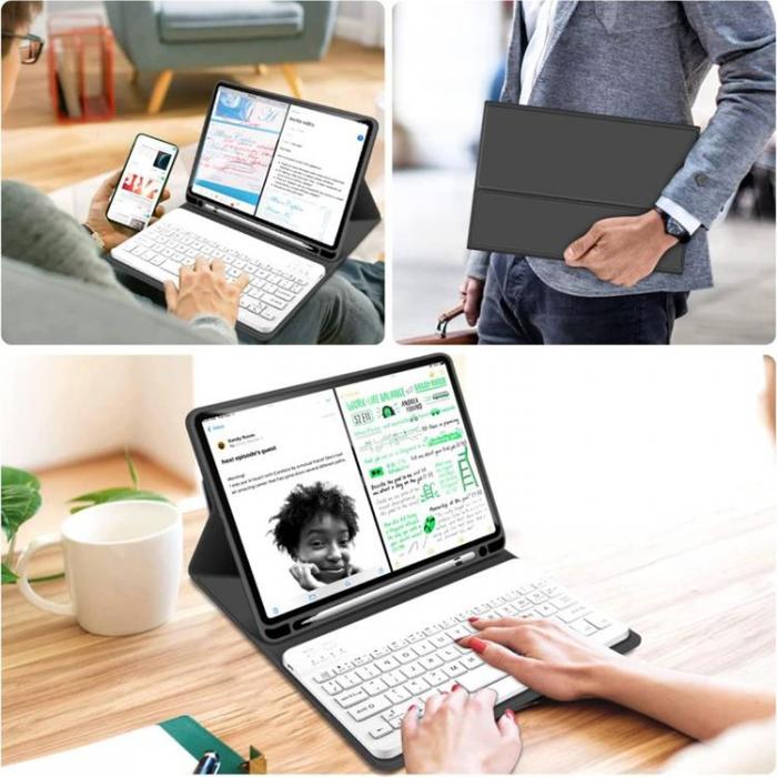 Tech-Protect - Tech-Protect iPad Pro 11 (2020/2021/2022) Fodral och Tangentbord - Svart