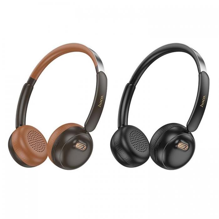 Hoco - Hoco On-Ear Hrlurar Trdlsa Bluetooth W62 - Brun