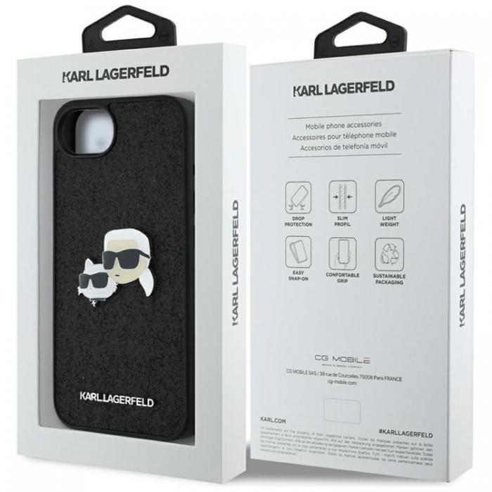 KARL LAGERFELD - Karl Lagerfeld iPhone 16e Mobilskal Fixed Glitter Karl&Choupette