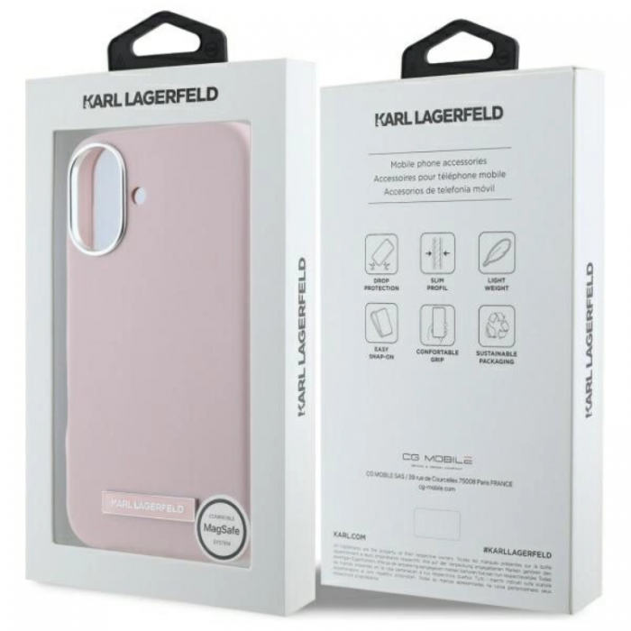 KARL LAGERFELD - Karl Lagerfeld iPhone 16 Mobilskal MagSafe FW Metal Plate