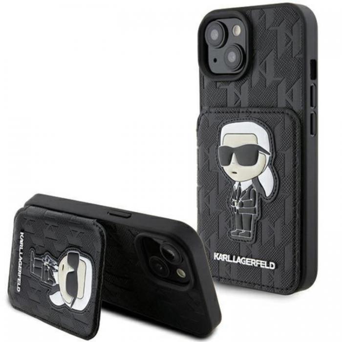 KARL LAGERFELD - Karl Lagerfeld iPhone 15 Mobilskal Korthllare Monogram Ikonik