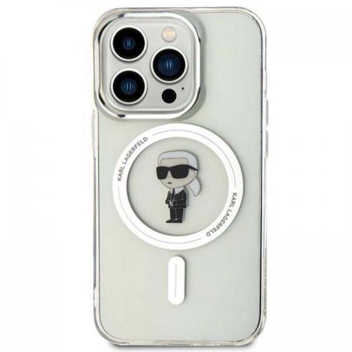 KARL LAGERFELD - Karl Lagerfeld iPhone 15 Pro Mobilskal Magsafe IML Ikonik - Clear