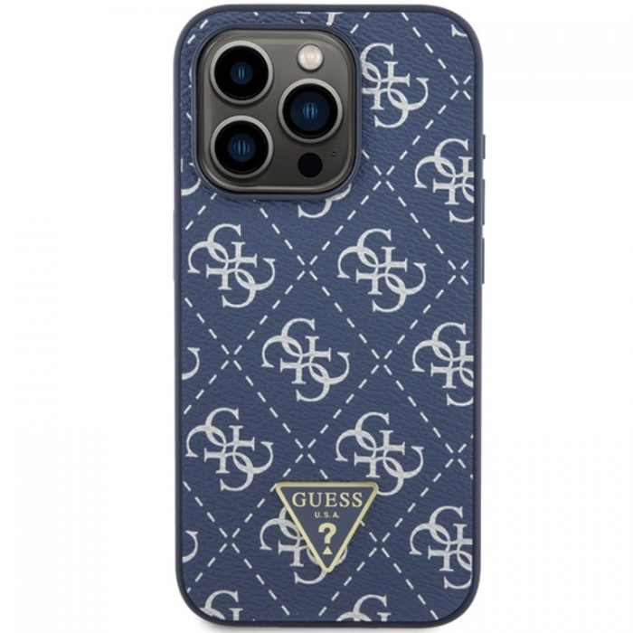 Guess - Guess iPhone 15 Pro Max Mobilskal Triangle Metall Logo - Bl