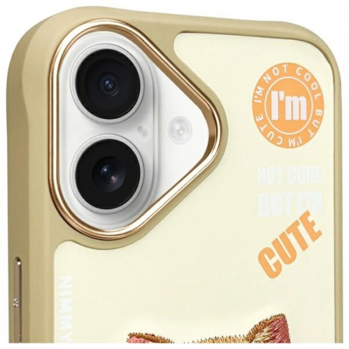 NIMMY - Nimmy iPhone 16 Mobilskal Cool & Cute 2.0 Cat - Khaki