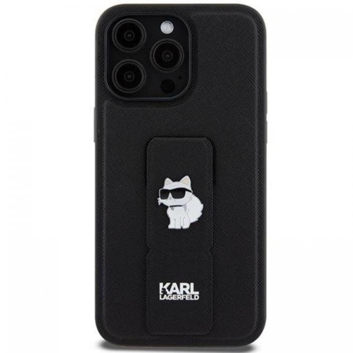 KARL LAGERFELD - KARL LAGERFELD iPhone 13 Pro/13 Mobilskal Gripstand Pins - Svart