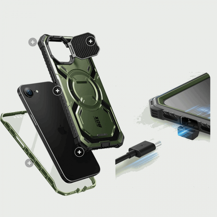 SupCase - SupCase iPhone 16e Mobilskal Magsafe IBLSN Armorbox - Guldan