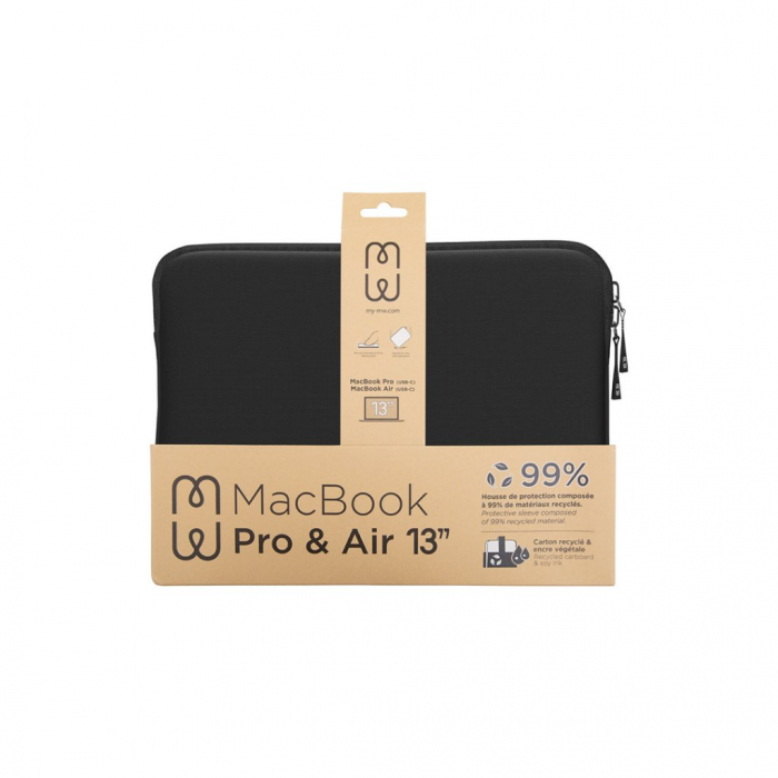 MW - MW Macbook Pro/Air 13 Fodral Eco - Svart/Vit