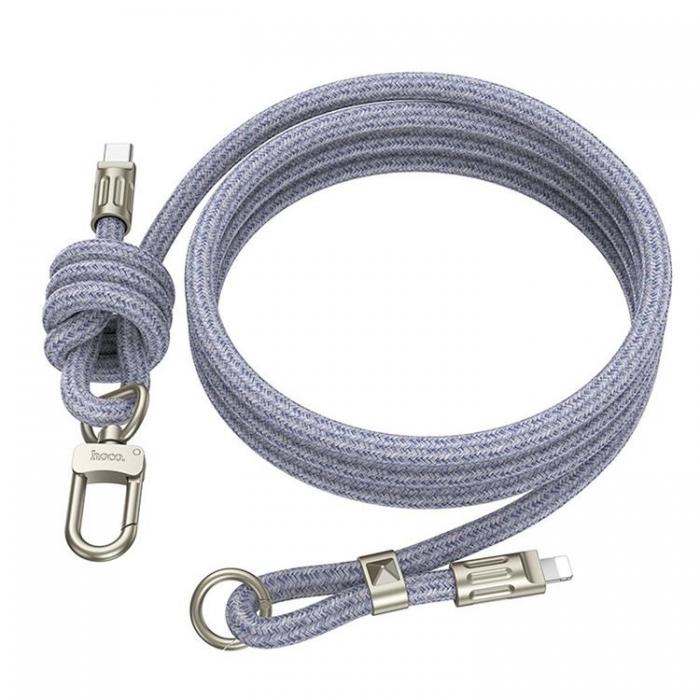 Hoco - Hoco USB-C till Lightning 20W 1.8m Kabel Lanyard - Denim Bl