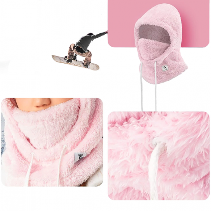 Qunature - Qunature Ski Balaclava Storlek M Arctic Velvet - Rosa