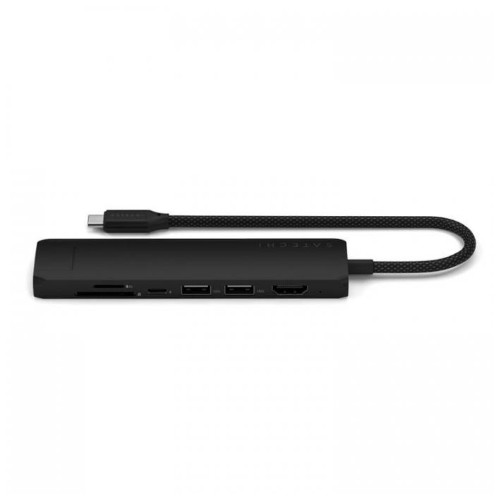 Satechi - Satechi 7-i-1 HUBB USB-C Slim Multiport Adapter med Ethernet - Svart