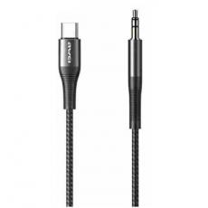 Awei - Awei USB-C Till Aux Kabel Jack 3.5 CL-116T - Svart