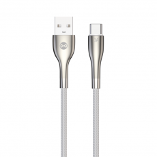 Forever - Forever Sleek USB-C till USB-A kabel 1m 3A - Vit