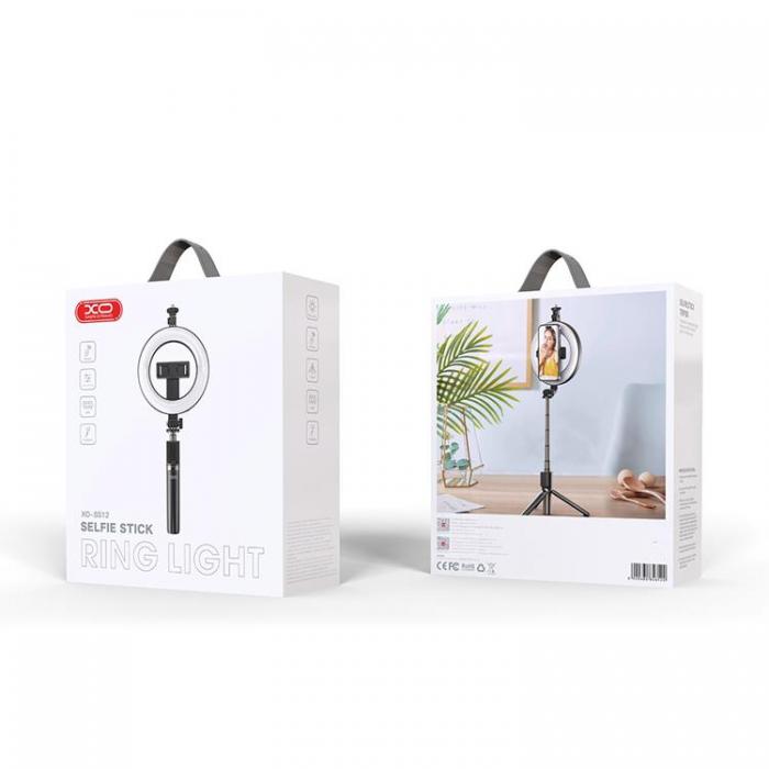 XO - XO Bluetooth Selfie Stick Tripod 95cm med LED Lampa - Svart