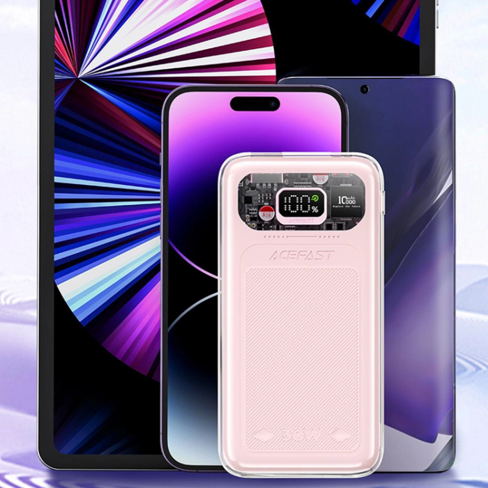 Acefast - Acefast Powerbank 10000mAh 30W Sparkling Series M1 - Rosa