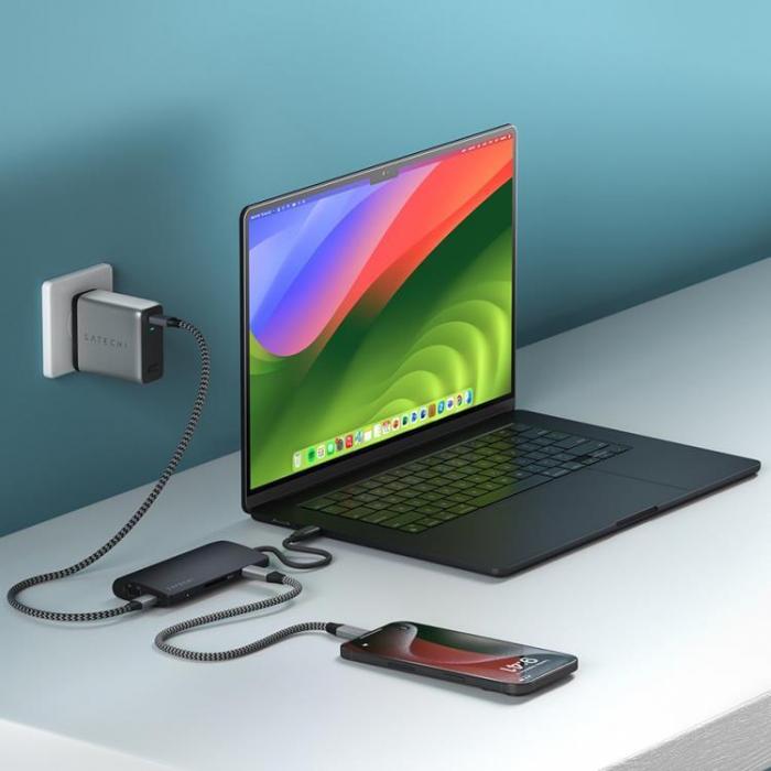 Satechi - Satechi USB-C Multiport HUB 8K med Ethernet V3 - Midnatt