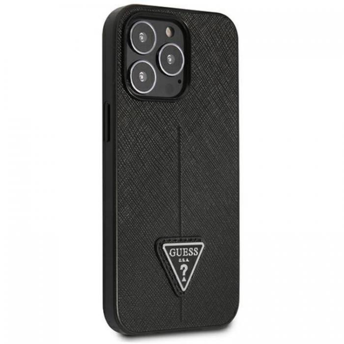 Guess - GUESS iPhone 14 Pro Max Skal Saffiano Triangle Logo - Svart