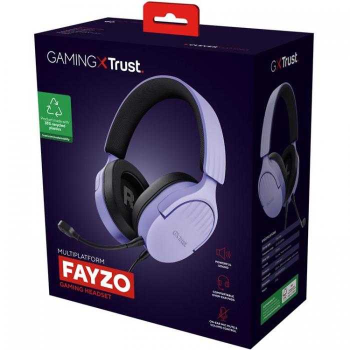 Trust - Trust Fayzo Gaming Hrlurar Eco - Lila