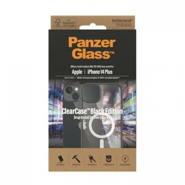 PanzerGlass - PanzerGlass iPhone 14 Plus Mobilskal Magsafe - Transparent/Svart