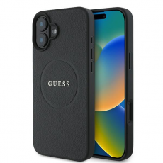 Guess - Guess iPhone 16 Plus Mobilskal Magsafe Grained Ring - Svart