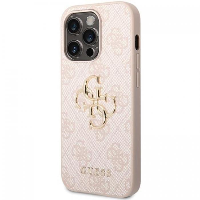 Guess - Guess iPhone 15 Pro Max Mobilskal Big Metall Logo - Rosa