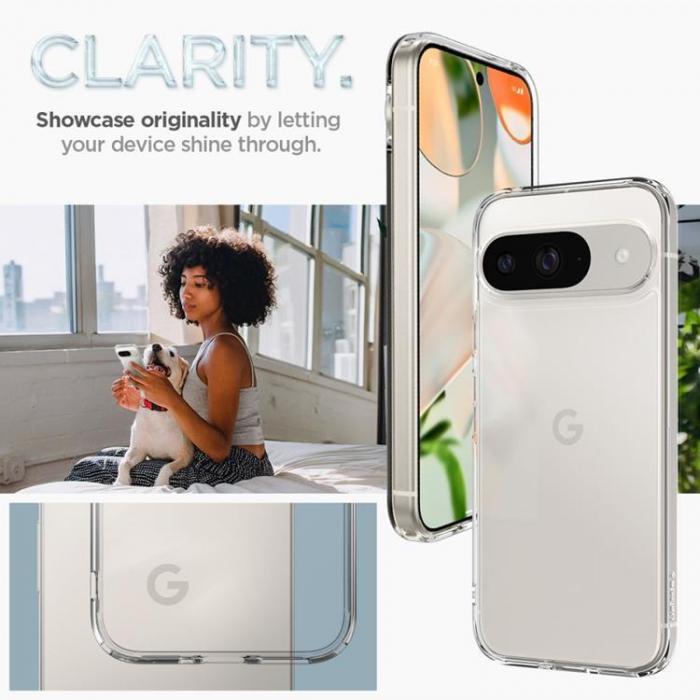 Spigen - Spigen Google Pixel 9/9 Pro Mobilskal Ultra Hybrid - Crystal Clear