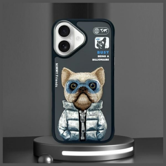 NIMMY - Nimmy iPhone 16 Mobilskal Cool & Cute 2.0 Dog - Svart